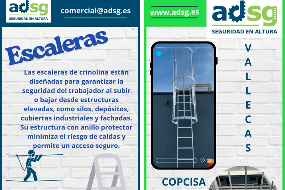 escalera de seguridad trabajos en altura